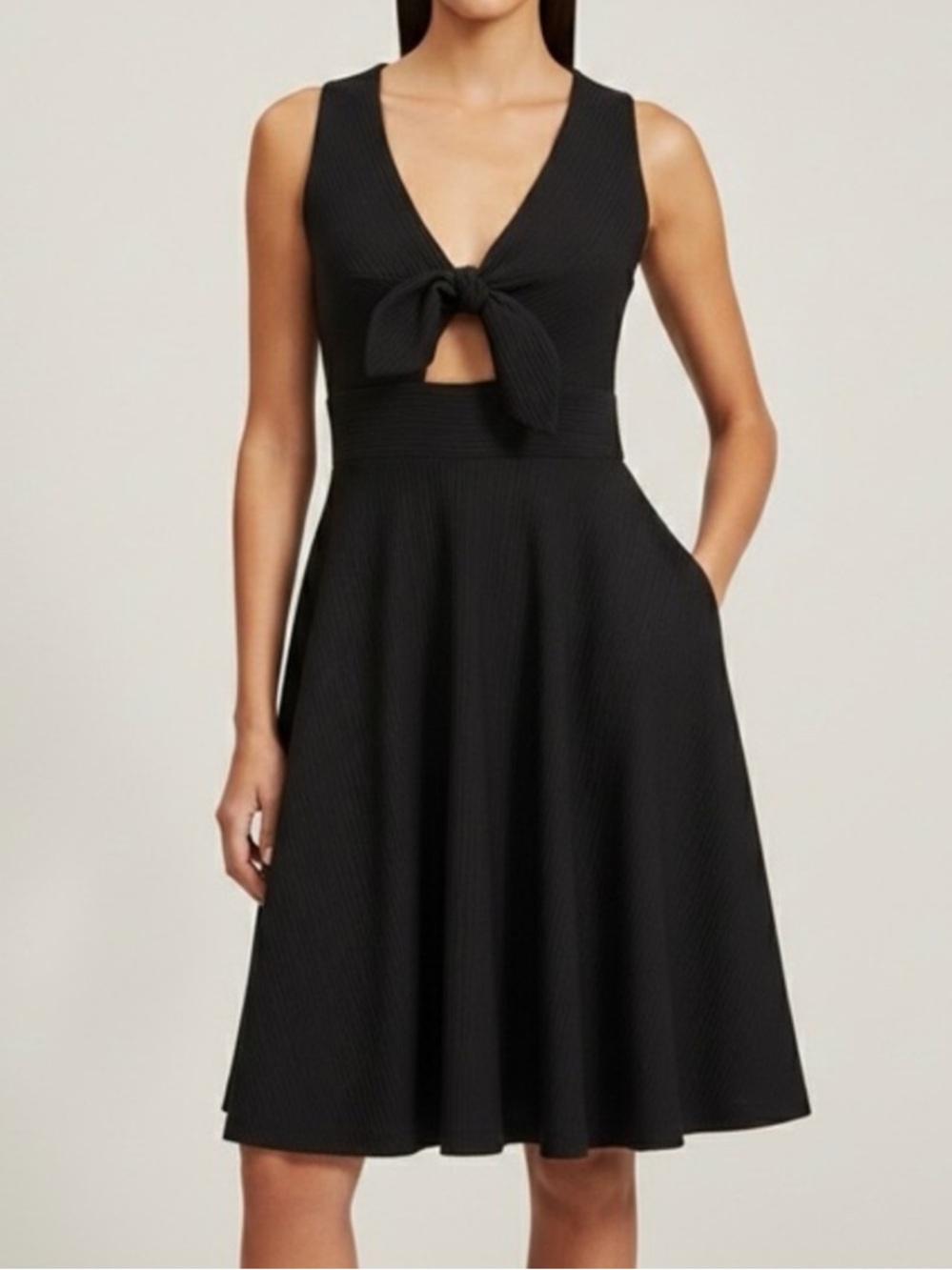 Anthropologie Hutch April Ribbed Tie Front Dress - Small